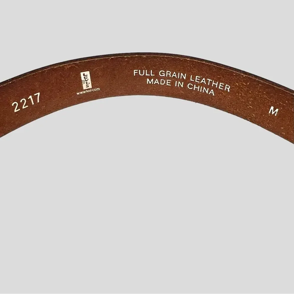 Levi's Brown Full Grain Leather Belt Size M 25